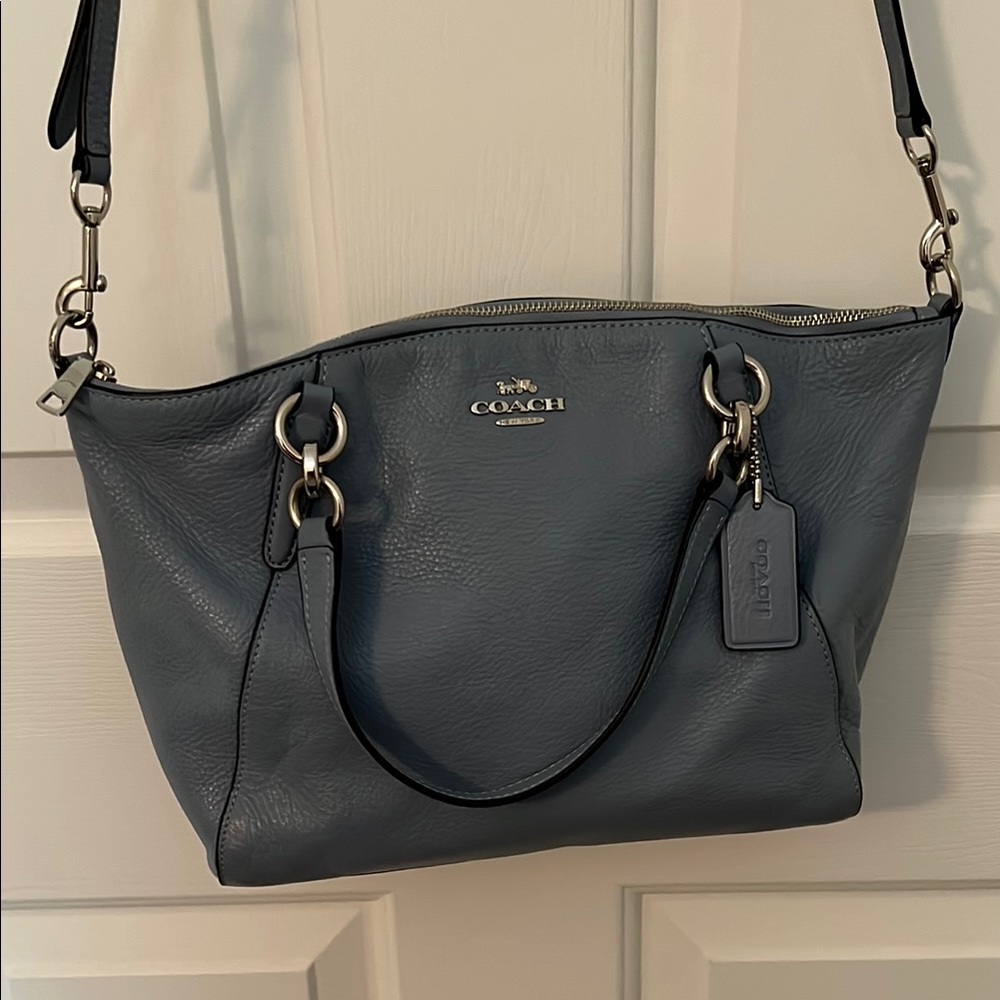 Coach Blue Leather Crossbody Tote